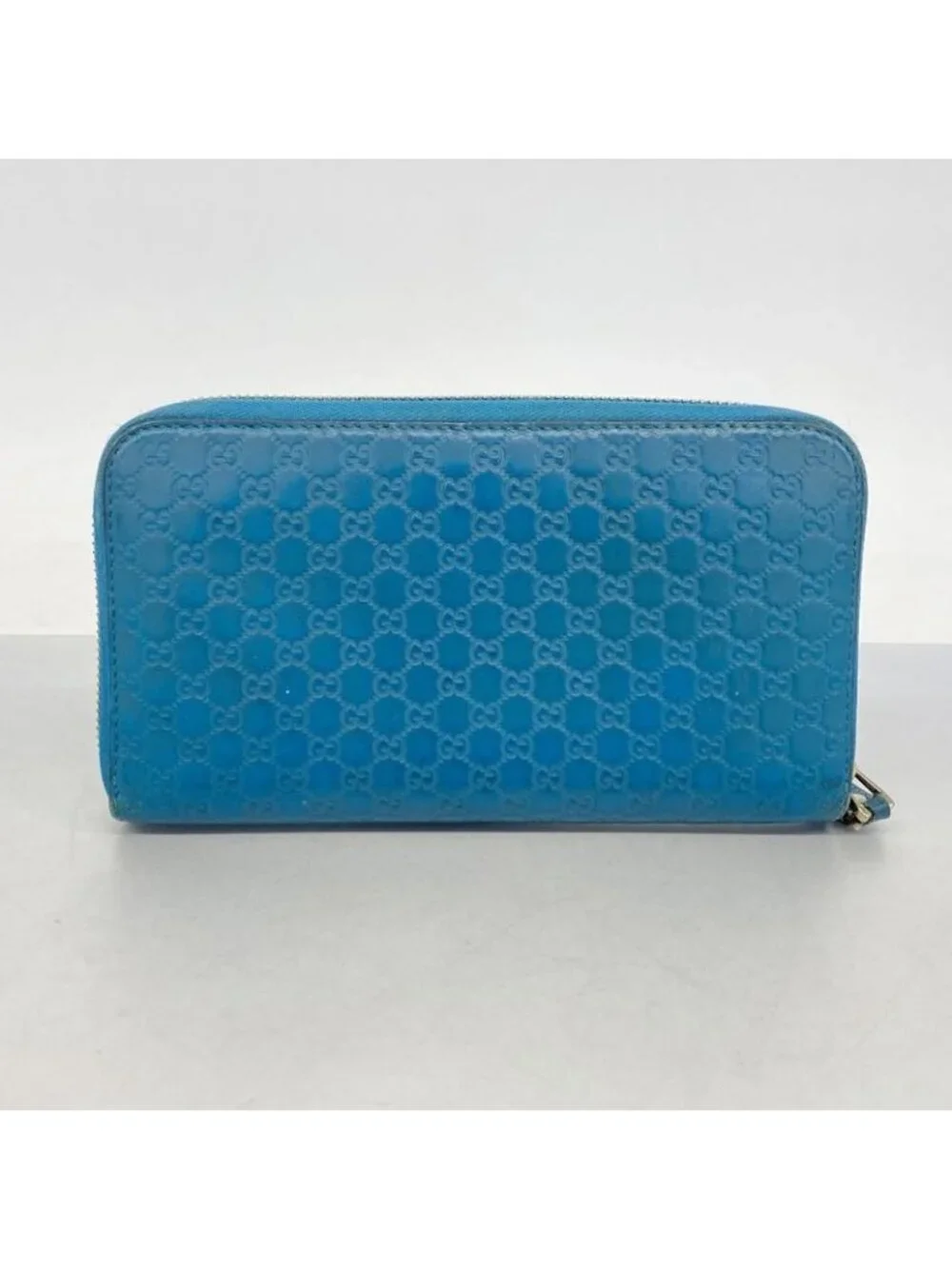★SOLD★ Gucci Wallet Micro Guccissima Leather Turquoise Blue Gold - Picture 9 of 9